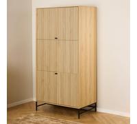 Albany Wardrobe - 4 Door - Oak Ribbed