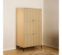 Albany Wardrobe - 4 Door - Ribbed Oak