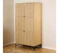 Albany Wardrobe 4 Doors in Black/Oak
