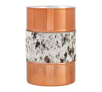 Albany Wine Cooler, Cowhide/Copper, Stainless Steel