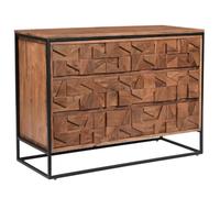 albany wooden chest of 6 drawers in natural