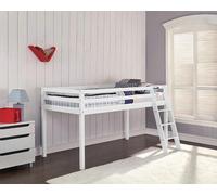 Albany Wooden Mid-Sleeper Bunk Bed Home Detail White Single