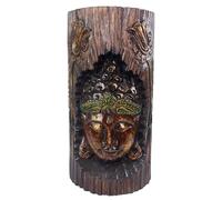 Albasia Wood Buddha Ornament Something Different Brown One Size