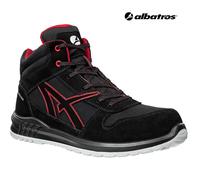 Albatros Clifton Mid Safety Boots Fiberglass Toe Midsole Black/Red Sizes 6-12