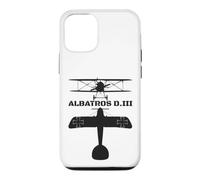 Albatros D.III Silhouette WW1 Biplane Fighter Plane Diagram Case for iPhone 12/12 Pro