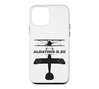 Albatros D.III Silhouette WW1 Biplane Fighter Plane Diagram Case for iPhone 12 mini