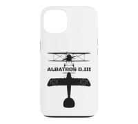 Albatros D.III Silhouette WW1 Biplane Fighter Plane Diagram Case for iPhone 13