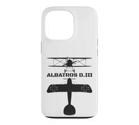Albatros D.III Silhouette WW1 Biplane Fighter Plane Diagram Case for iPhone 13 Pro