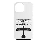 Albatros D.III Silhouette WW1 Biplane Fighter Plane Diagram Case for iPhone 13 Pro Max