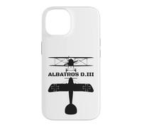 Albatros D.III Silhouette WW1 Biplane Fighter Plane Diagram Case for iPhone 14