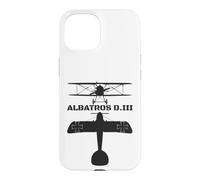 Albatros D.III Silhouette WW1 Biplane Fighter Plane Diagram Case for iPhone 15