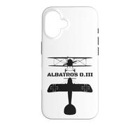 Albatros D.III Silhouette WW1 Biplane Fighter Plane Diagram Case for iPhone 16