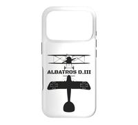 Albatros D.III Silhouette WW1 Biplane Fighter Plane Diagram Case for iPhone 17 Pro