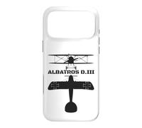 Albatros D.III Silhouette WW1 Biplane Fighter Plane Diagram Case for iPhone 17 Pro Max