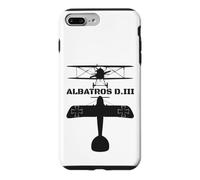 Albatros D.III Silhouette WW1 Biplane Fighter Plane Diagram Case for iPhone 7 Plus/8 Plus