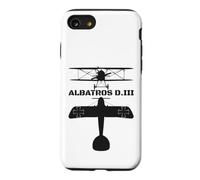 Albatros D.III Silhouette WW1 Biplane Fighter Plane Diagram Case for iPhone SE (2020) / 7/8