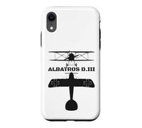Albatros D.III Silhouette WW1 Biplane Fighter Plane Diagram Case for iPhone XR