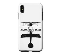 Albatros D.III Silhouette WW1 Biplane Fighter Plane Diagram Case for iPhone XS Max