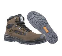 Albatros 631340-400-43 "Timber Mid" Safety Shoes, Brown, Size 9