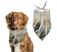 Albatross on The Rock Cute Dog Bandana Triangle Adjustable Washable