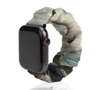 Albatross on The Rock Watch Strap Fashion Scrunchies Stretchy | Soft Fabric Wristbands Compatible with iWatch Series 6 5 4 3 2 1