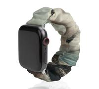 Albatross on The Rock Watch Strap Fashion Scrunchies Stretchy | Soft Fabric Wristbands Compatible with iWatch Series 6 5 4 3 2 1