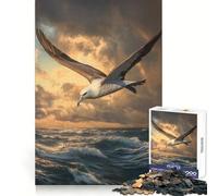 Albatross Seabird in Flight 1000 Piece Puzzle For Adults Brain Calisthen Tight Joint Hard Challenge Game Night (38x26cm)
