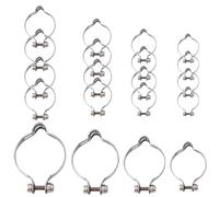 Albedel 4 Sets of Each 25.4/28.6/31.8/34.9mm Metal Ring Firmly to Frame Bike Shift Cable Cable Guide Brake Cable Derailleur Cable Base Guide Clip Fitting Line Tube Housing Durable (Total 16 Sets)