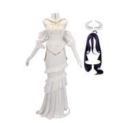 Albedo Cosplay Costume Albedo Dress Women Anime Cosplay Dress Off the Shoulder Costume Outfit Full Set, Goddess Prom White Fishtail Dresses Halloween Christmas Carnival Party Role Play Cloth