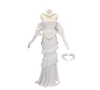 Albedo Cosplay Costume Albedo Dress Women Anime Cosplay Dress Off the Shoulder Costume Outfit Full Set, Goddess Prom White Fishtail Dresses Halloween Christmas Carnival Party Role Play Cloth