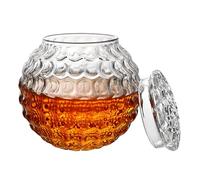 Albefer Whiskey Glass 12 oz Golf Ball Shaped Whisky Glass with Lid, Golf Gifts for Mens Golfers, Crystal Rum Glasses, Drinking Tumblers for Cocktails Vodka Scotch Bourbon Gin Negroni