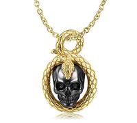 Alberello Skull &Snake Charms Of Nightmare Before Christmas- Compatible With Pandora Charms Bracelets As Jack Skellington Gifts (skull and snake charms)