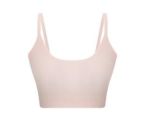 Albero Natur Women's Organic Cotton GOTS Certified Bustier - Soft Elastic Sports Bra, rose quartz, M