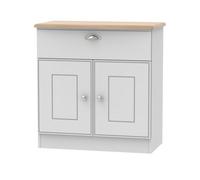 Albert 1 Drawer 2 Door Sideboard In Grey Matt & Oak (Ready Assembled)