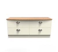 Albert 4 Drawer Bed Box In Cream Ash & Oak (Ready Assembled)