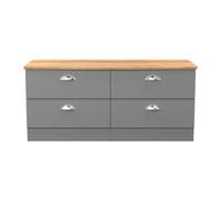 Albert 4 Drawer Bed Box (Ready Assembled) Ready Assembled 2 U Dark Grey One Size