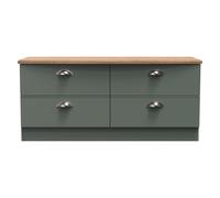 Albert 4 Drawer Bed Box (Ready Assembled) Ready Assembled 2 U Pale Green One Size