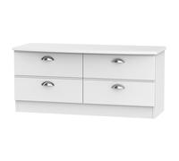 Albert 4 Drawer Bed Box (Ready Assembled) Ready Assembled 2 U White One Size
