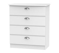 Albert 4 Drawer Chest (Ready Assembled) Ready Assembled 2 U White One Size