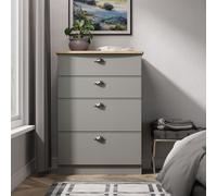 Albert 4 Drawer Deep Chest (Ready Assembled) Ready Assembled 2 U Dark Grey Medium