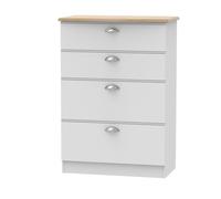 Albert 4 Drawer Deep Chest (Ready Assembled) Ready Assembled 2 U Grey One Size