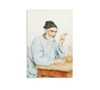 Albert Anker Paintings Wall Art Poster Prints Farmer From Ins At Table (1908) Canvas Wall Art Prints Photo Picture Paintings Room Decor Home Decorative Unframe 08x12inch(20x30cm)