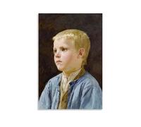 Albert Anker Paintings Wall Art Poster Prints Portrait of A Boy (unknown Date) Canvas Painting Wall Art Decorative Picture Prints Modern Decor Unframe 12x18inch(30x45cm)