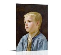 Albert Anker Paintings Wall Art Poster Prints Portrait of A Boy (unknown Date) Room Aesthetic Print Art Wall Painting Canvas Modern Bedroom Decor Frame 16x24inch(40x60cm)