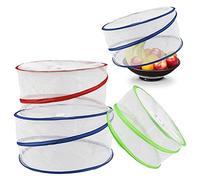 ALBERT AUSTIN 3PK Collapsible Pop Up Food Covers Tents Food Cover Finer Netting Foldable Reusable Keep Out Flies, Bugs, Mosquitoes, Insects.