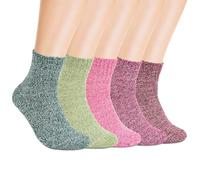 Albert Austin 5 Pairs Winter Ladies Thermal Socks for Women Breathable Thick Wool Anti Slip Warm Winter Women Socks Comfortable and Secure Fit Holiday Gifts Stocking Filler Women Ideal for Home Office