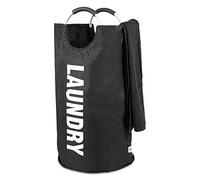 Albert Austin 82L Laundry Bag With Handles Oxford Fabric Freestanding Laundry Basket Collapsible Washing Clothes Hamper Waterproof Laundry Bin Padded Handles for Kids Bedroom Bathroom Nursery (BLACK)