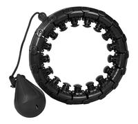 Albert Austin Adjustable Smart Hula Hoop Detachable Ring with Spinning Ball Weighted Hula Hoop for Adults Kids 24 Knots Easy to Assemble Gymnastics Abdominal Exercise Hoop Home Gym Weight Loss (Black)