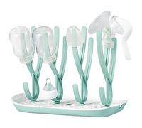 Albert Austin Baby Bottle Drying Rack | Water Bottle Storage Rack | Baby Bottles Teats Sippy Cups Feeders Teats Drying Rack | Holds Up to 8 Bottles | Clean Air Drying Bottle Rack (Blue)