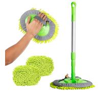 Albert Austin Car Brush Mop 36" Extendable Handle Car Wash Brush Kit 3 x Mop Heads Microfiber Sponge Duster Mitt for Washing Detailing Cars Truck SUV Van Trailer Boat Scratch Free Car Cleaning Brush